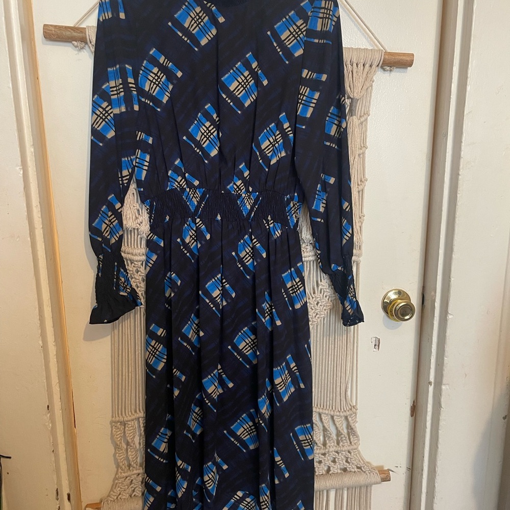 Dress Nanette Lepore Marina Print Long Sleeve Turtleneck Women's Size 12